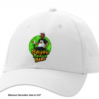 Bayou Beaux Beez Baseball Cap (White) – One Size Bayou Beaux Beez Baseball Cap (White) – One Size